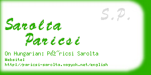sarolta paricsi business card